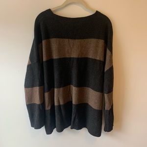 Cozy Vince wool striped crew neck sweater